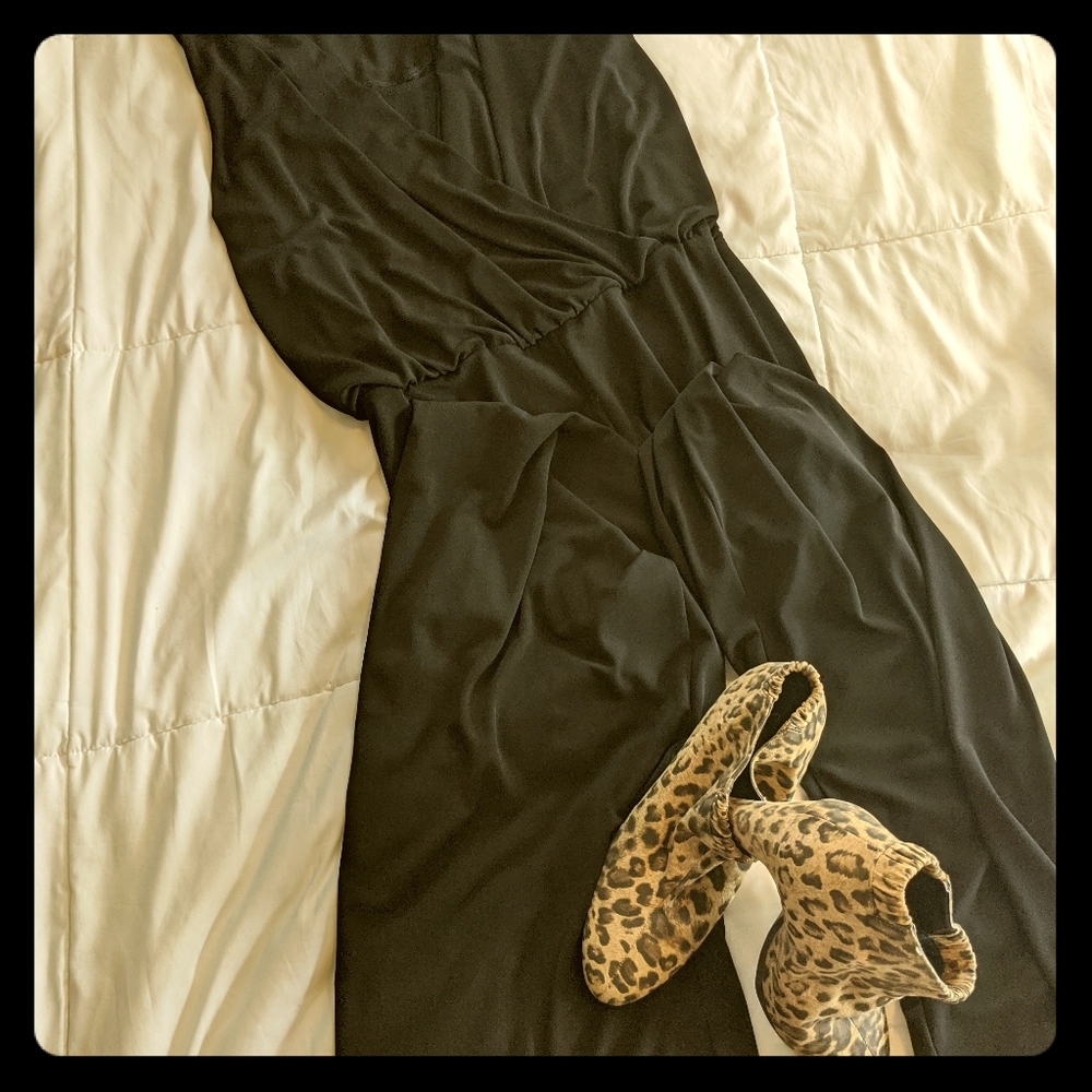 Karen Kane Black Sleeveless Jumpsuit Size XL